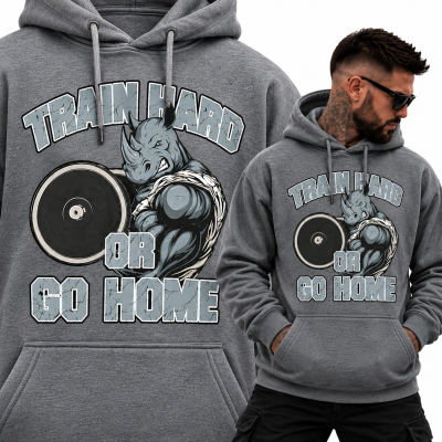 BLUZA Z KAPTUREM  NA SIŁOWNIĘ TRAIN HARD